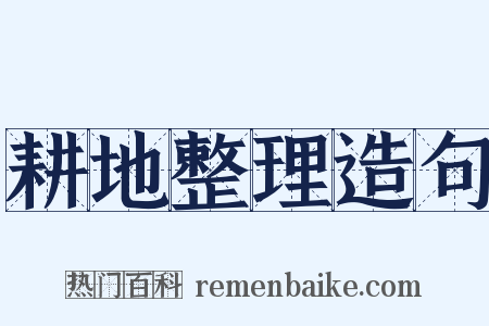 耕地整理造句是什么意思的图片